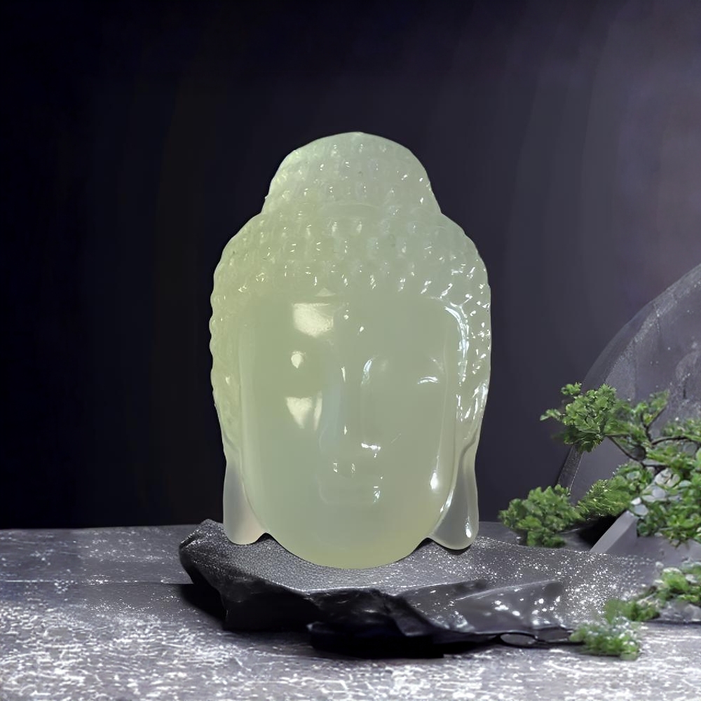 佛头挂件天然岫玉