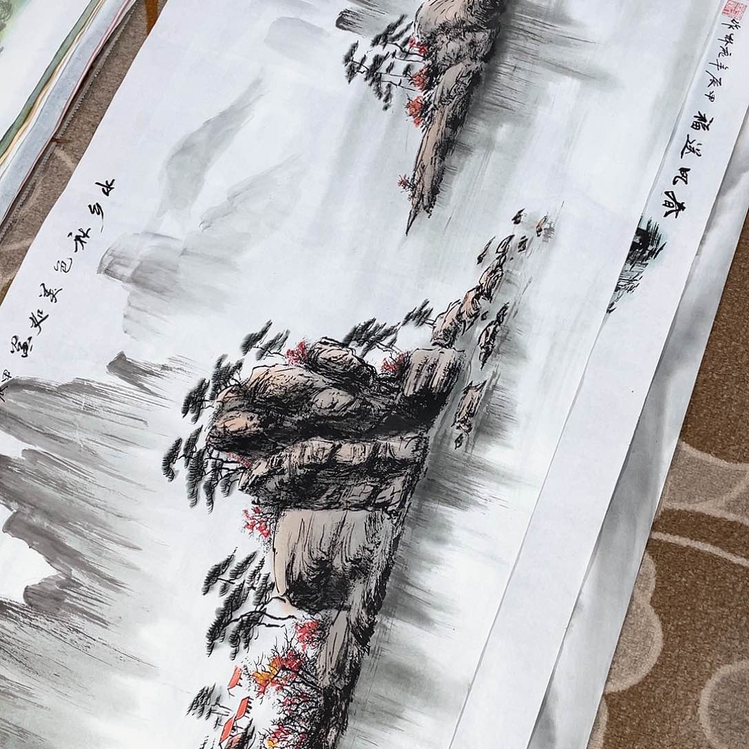 国画大**歌绘画作品庞林画心