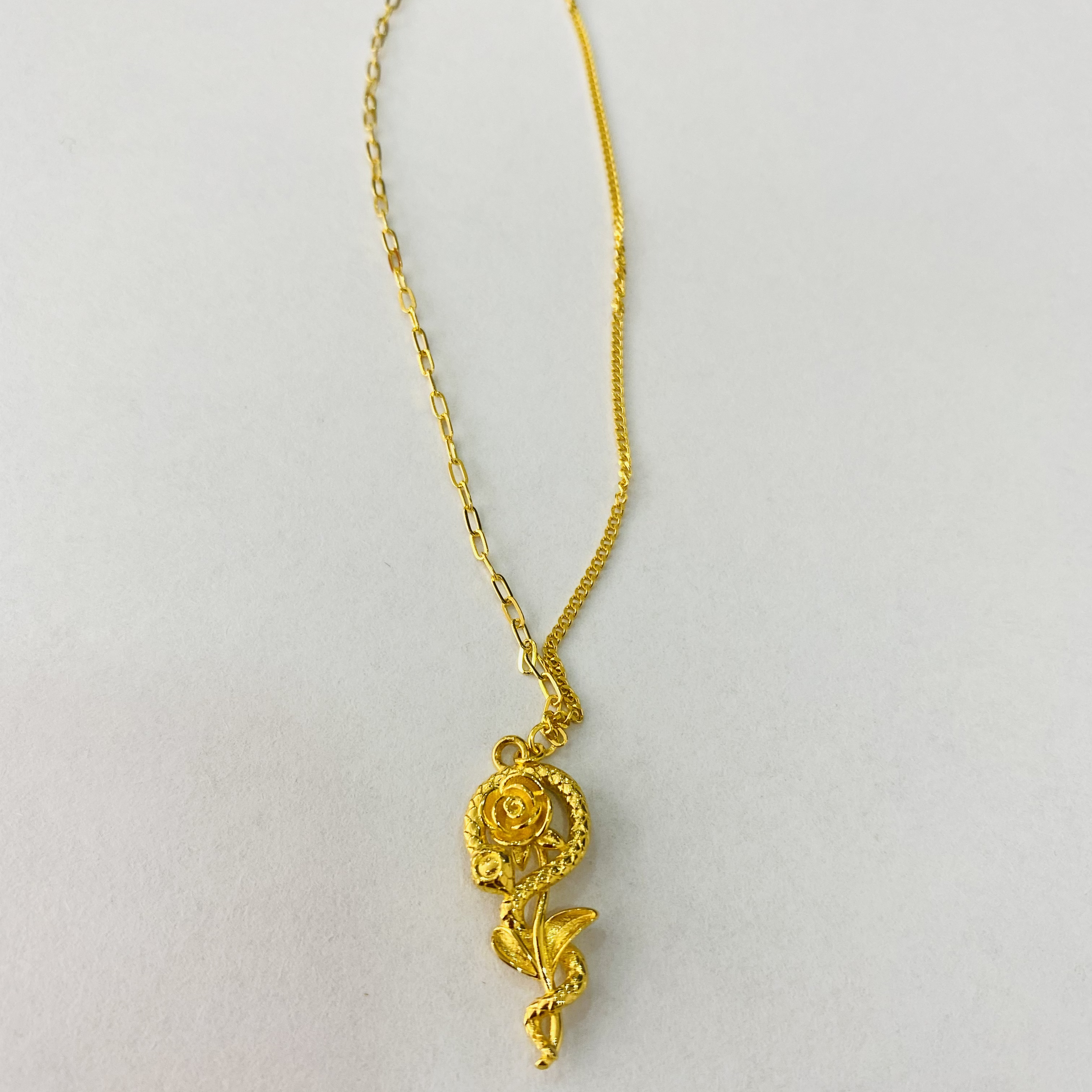 【珊珊专享】足金999饰品 玫瑰花项链 4.56 GP