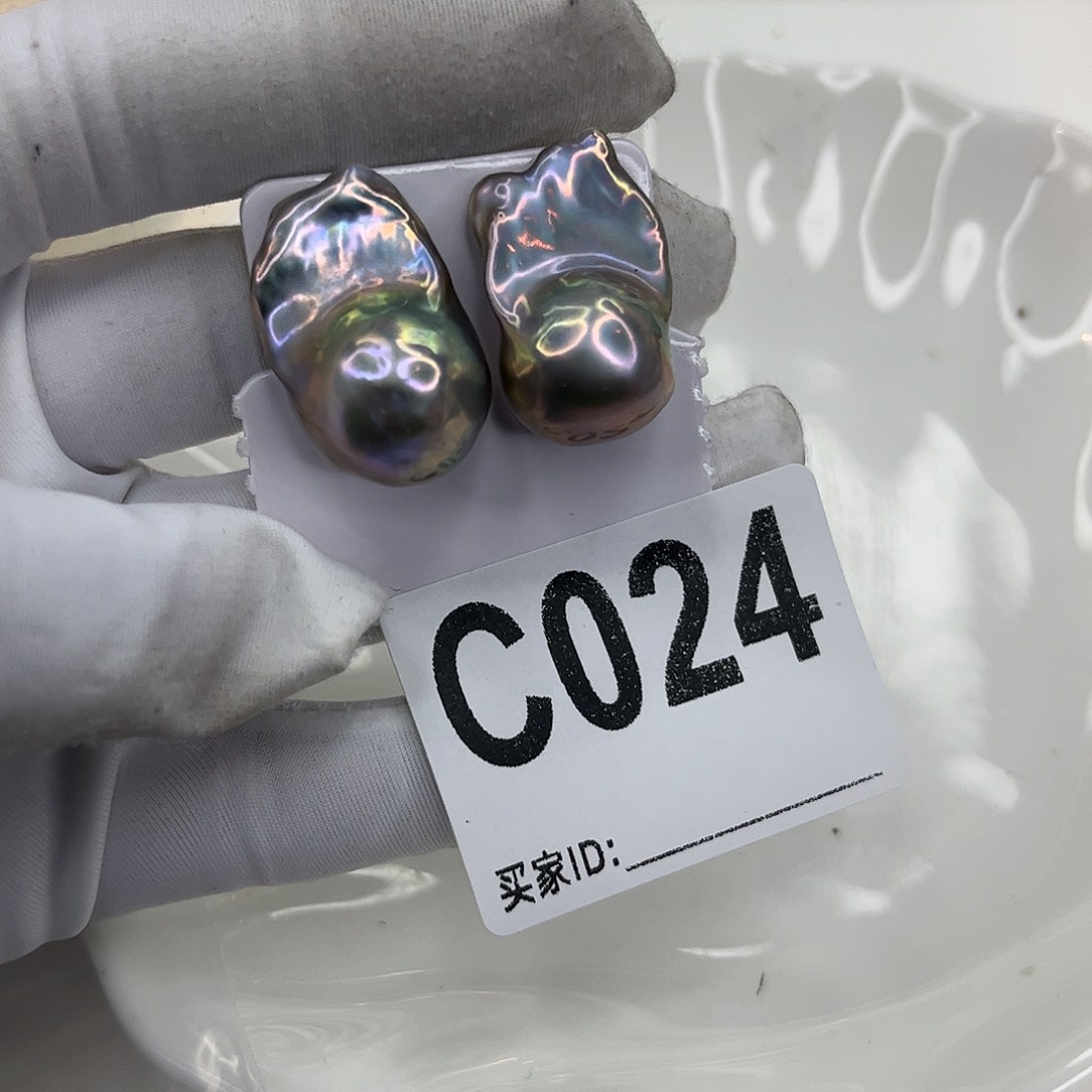 耳饰银S925镶嵌淡水珍珠