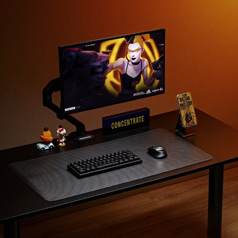 【爆款推荐】松能电脑桌垫质感超大百搭时尚宿舍桌垫碳纤维纹理