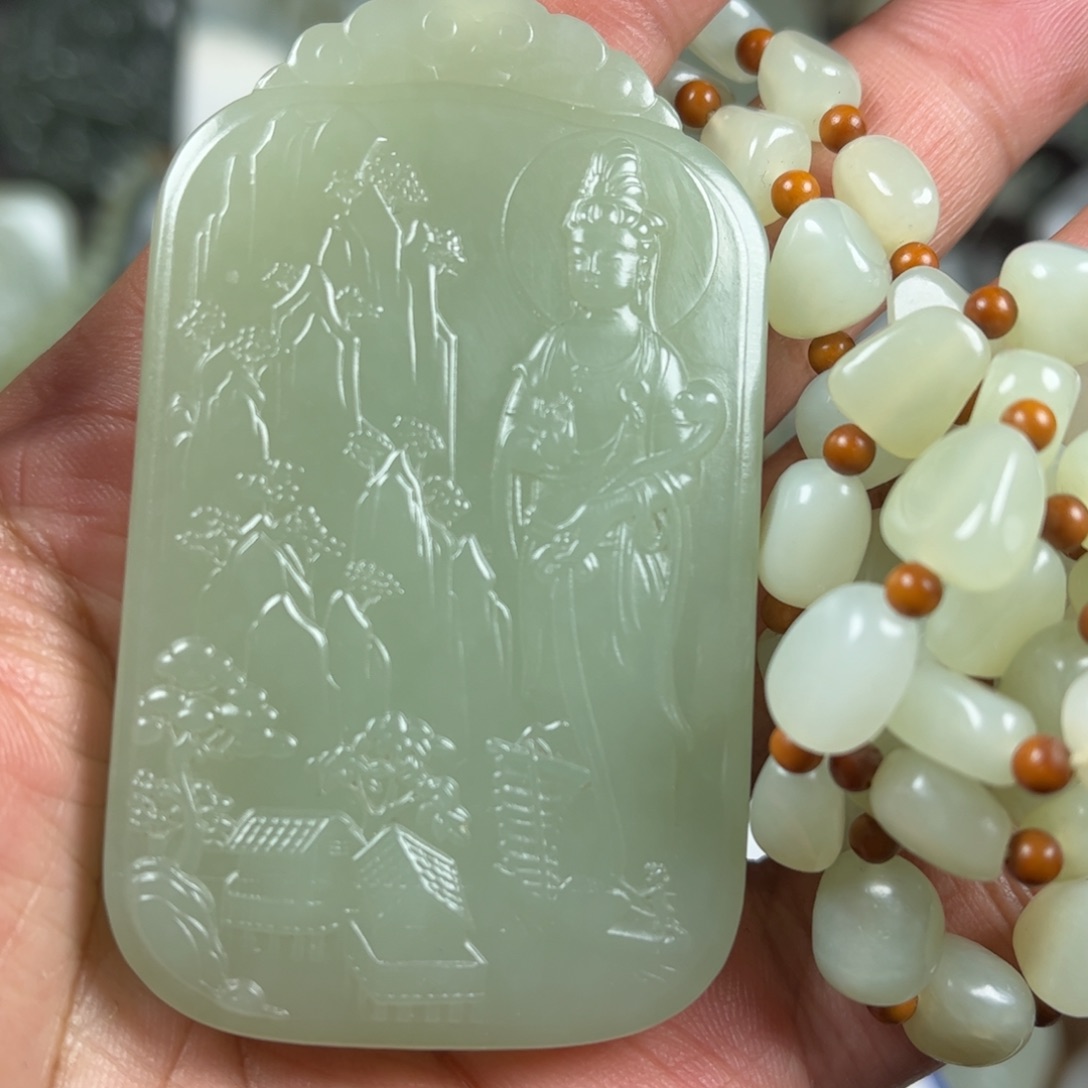 和田玉未镶嵌挂件