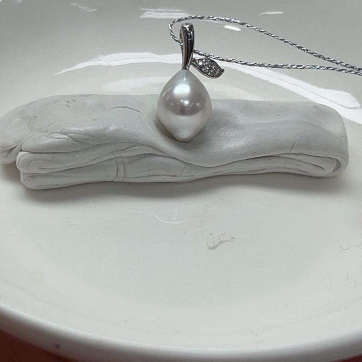 海水珍珠颈饰银S925镶嵌澳白 8-9mm 33号