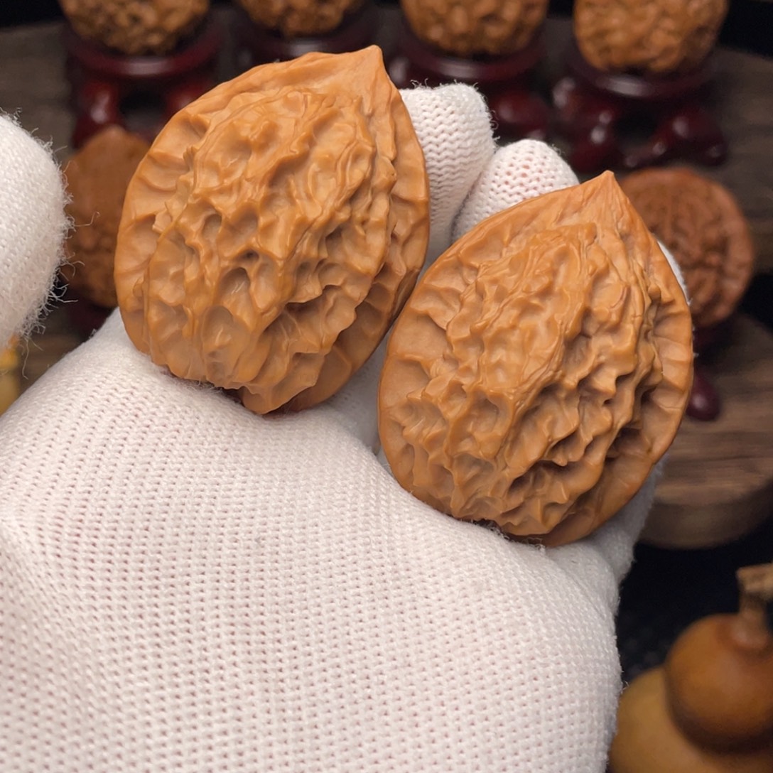 把件文玩核桃秦岭野生山魄系列新品鸡心34