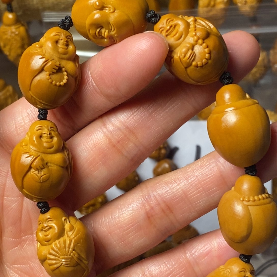 橄榄核手串/手链光面弥勒