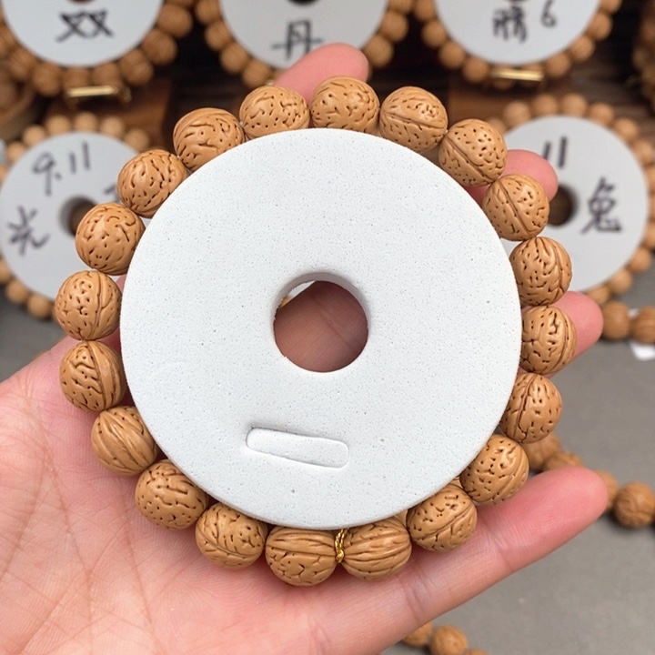 桃核手串凤羽11.5QZZG尺寸误差0.5之间