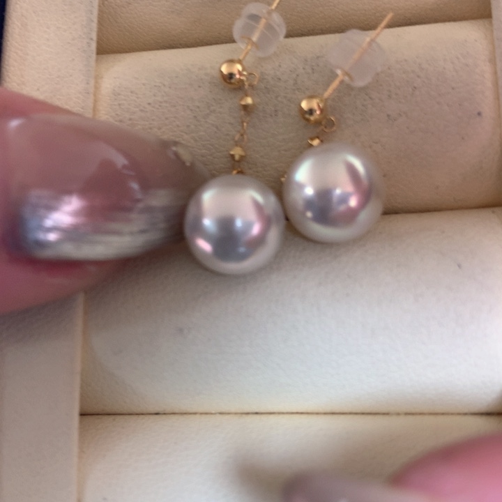 18K金镶嵌耳饰海水珍珠