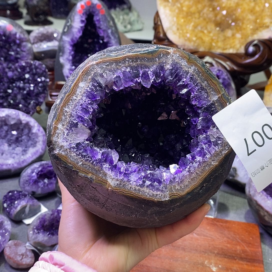 未镶嵌紫晶珠宝半成品