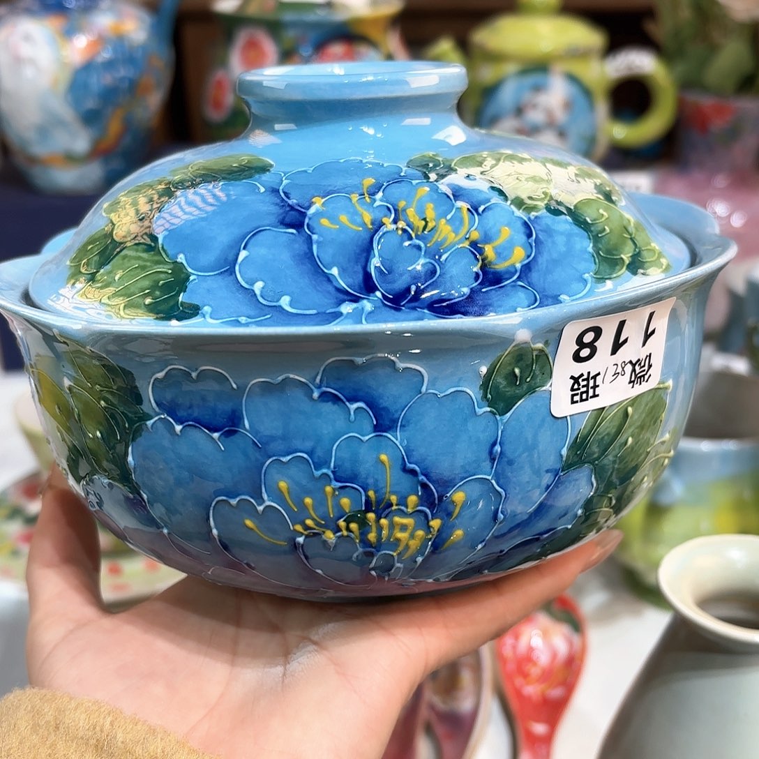 景德镇手绘高温釉下彩陶瓷茶具