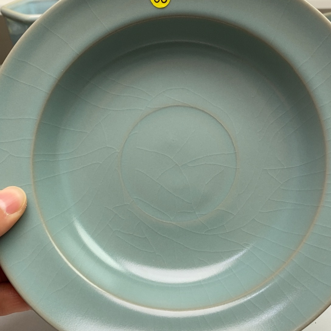 杯若*65号折沿盘仿古釉