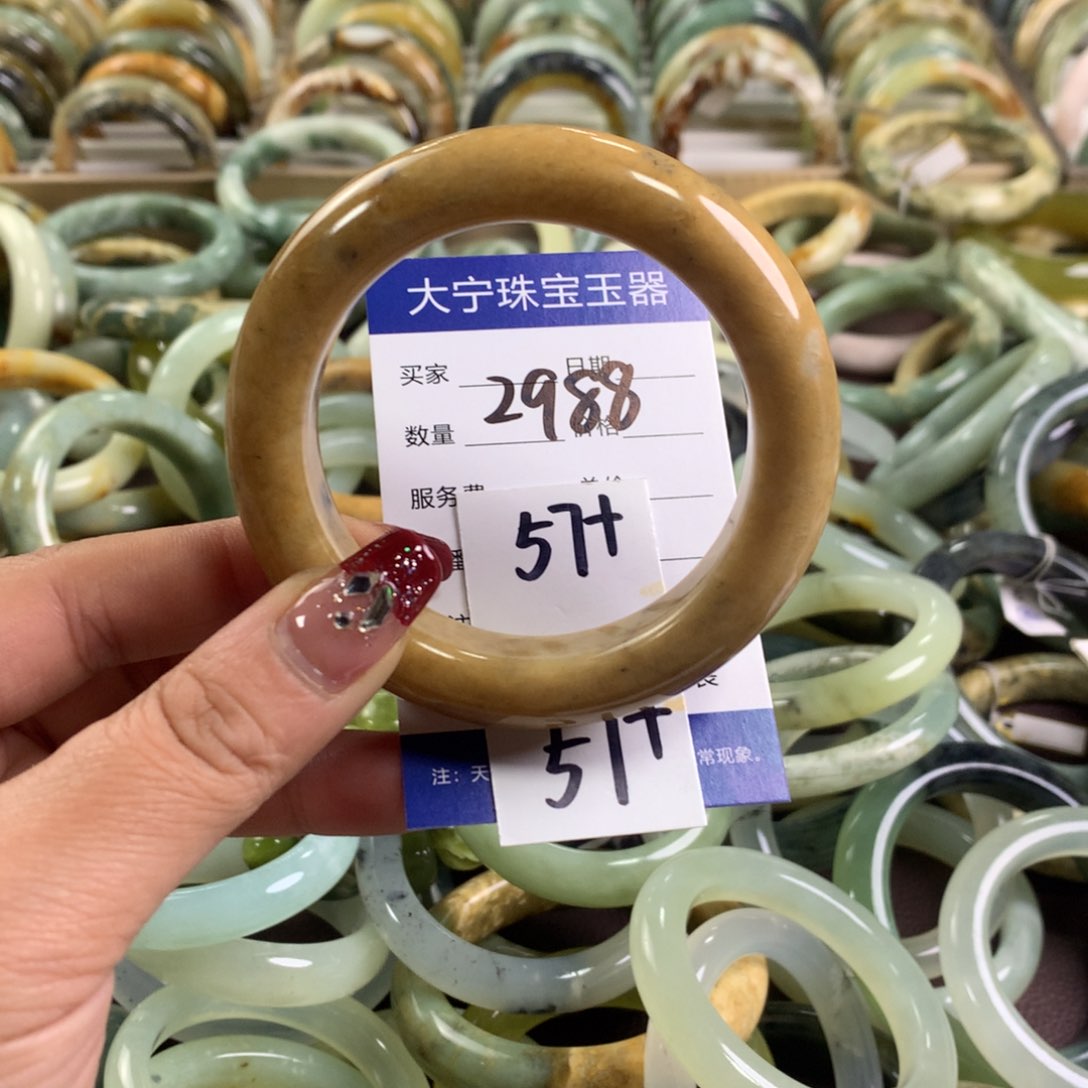 蛇纹石玉手镯未镶嵌2988