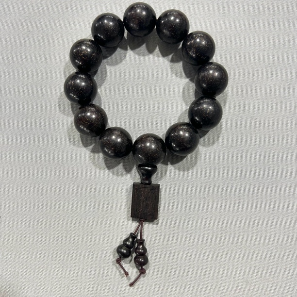 A279 金星紫檀 带三通 卡2.0 圆珠单圈手串