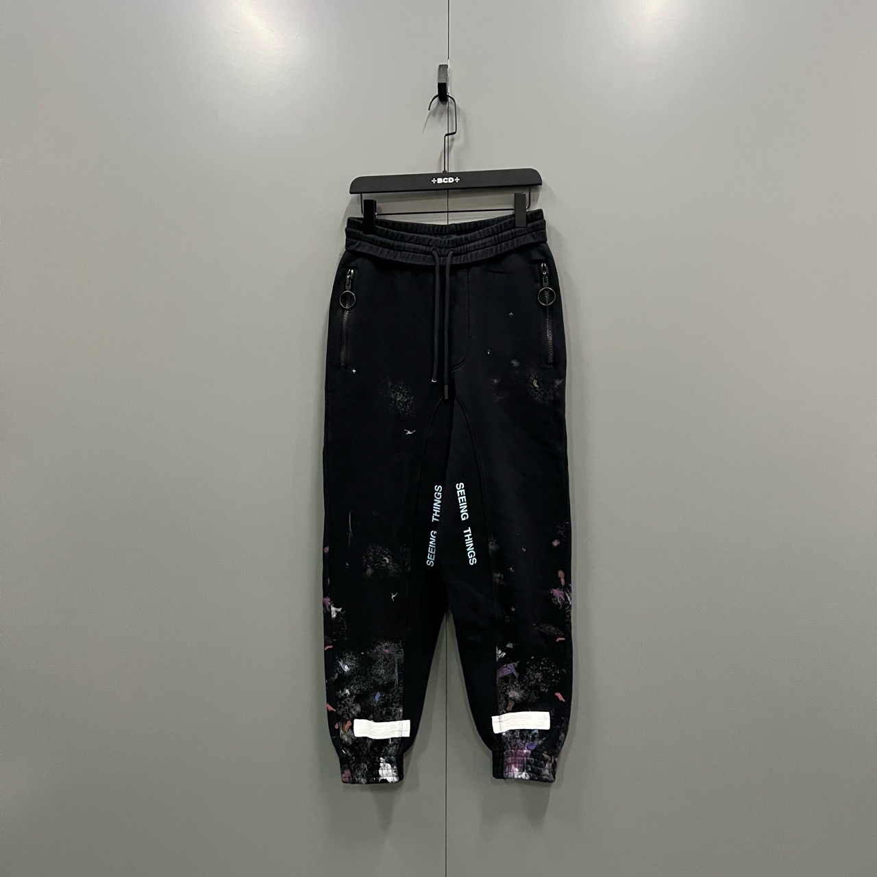 95新 OFF-WHITE （jp）312 OFF 星空烟花泼墨运动裤 XS码