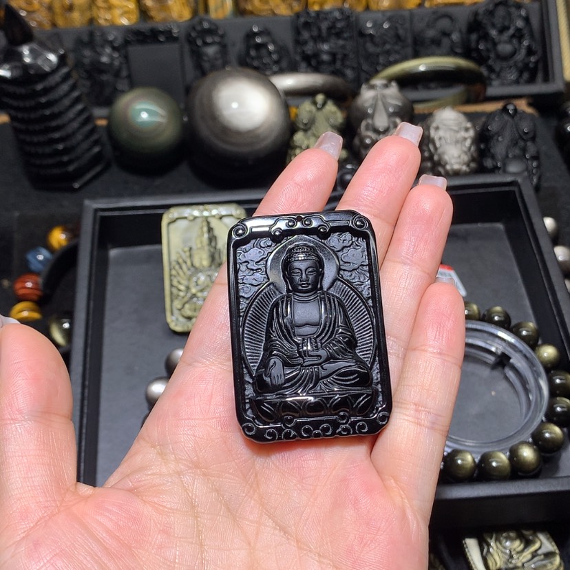 【闪购商品】黑曜岩珠宝奇石未镶嵌李**?