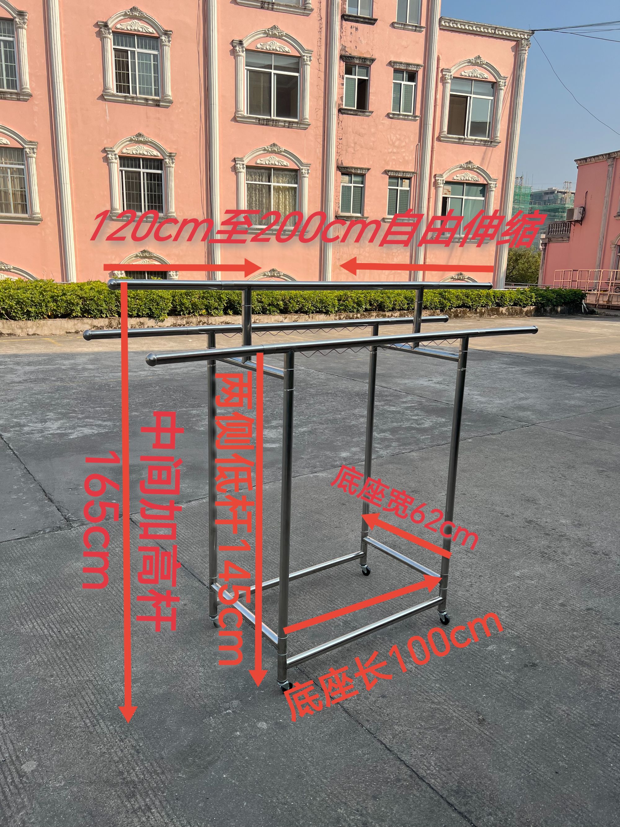 【新升级加粗38管卷边款】家用落地可折叠伸缩不锈钢落地式晾衣架