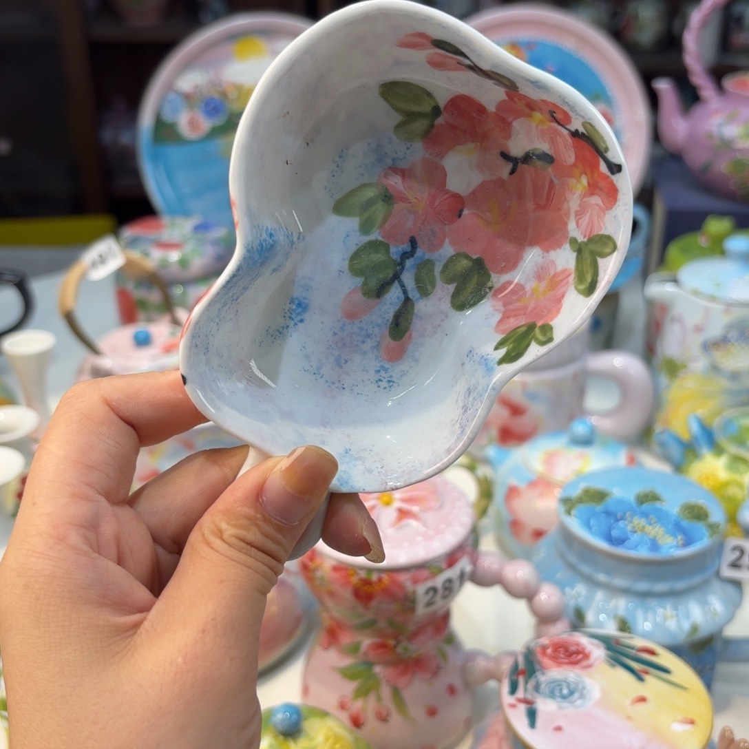 景德镇手绘高温釉下彩陶瓷茶具