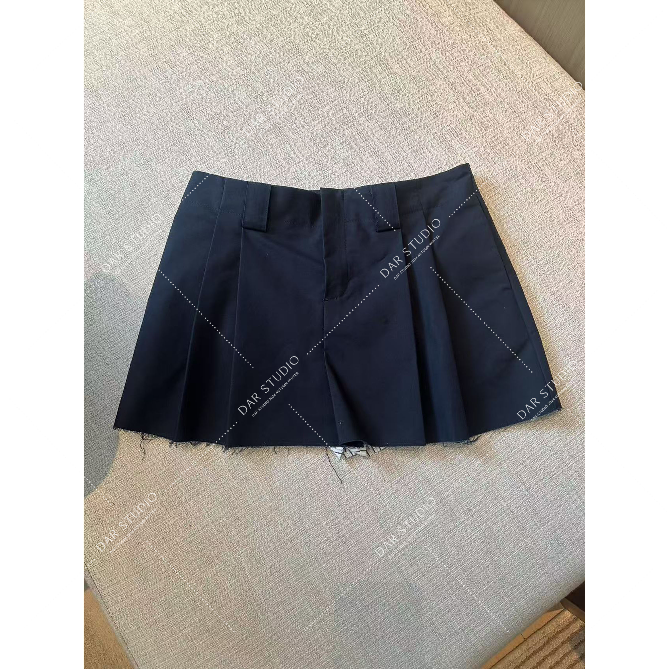 DAR STUDIO 深圳货【须须百褶裙】2025新款西装料百褶裙半身裙88431