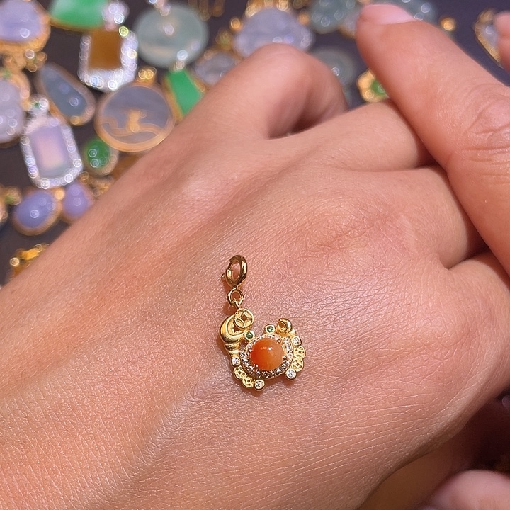 翡翠银S925镶嵌颈饰