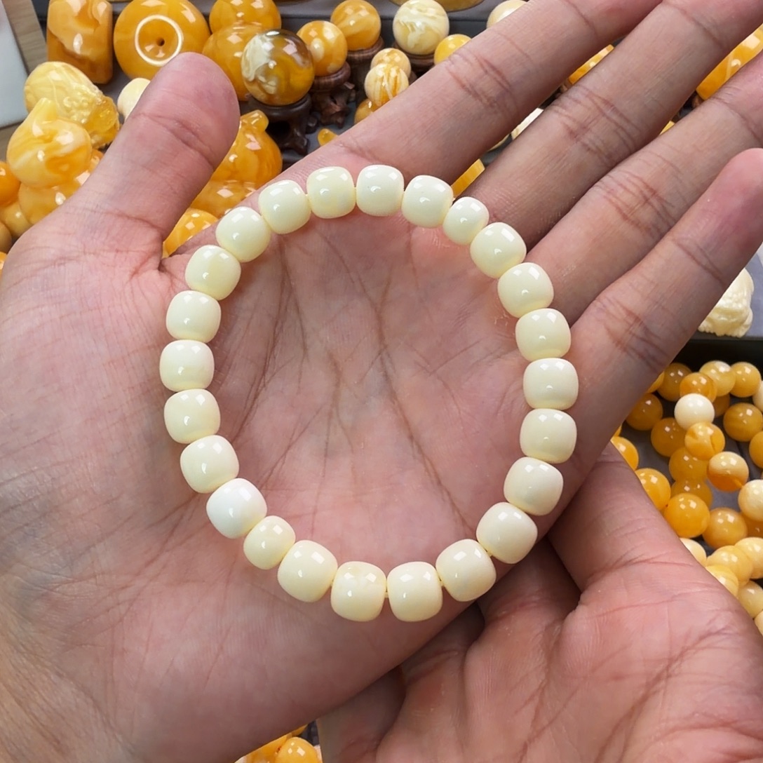 琥珀未镶嵌珠宝奇石9mm同料