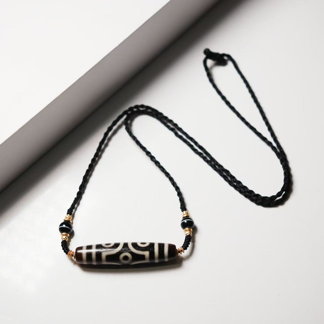 岚宫措|冈仁波齐-金刚十字六眼天珠项链L628