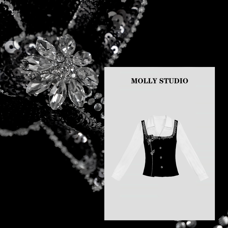 【知性女神】Molly假两件气质赫本法式优雅2026款衬衫上衣 M2610140