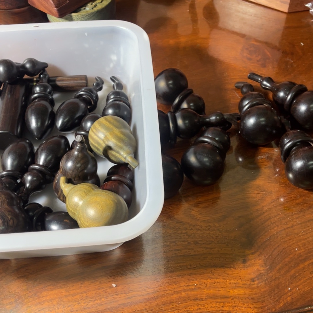 苏***木乌木紫光檀材料的各种跑环葫芦