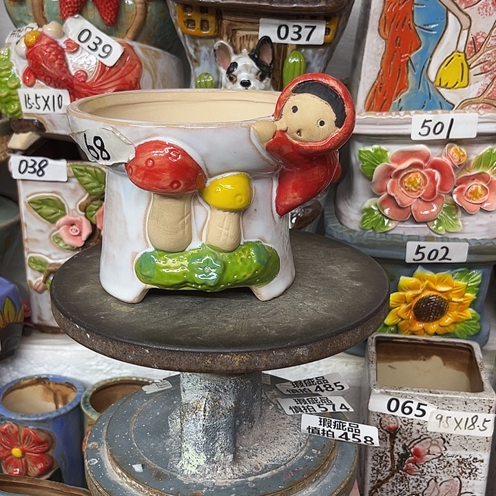 粗陶材质多肉花盆