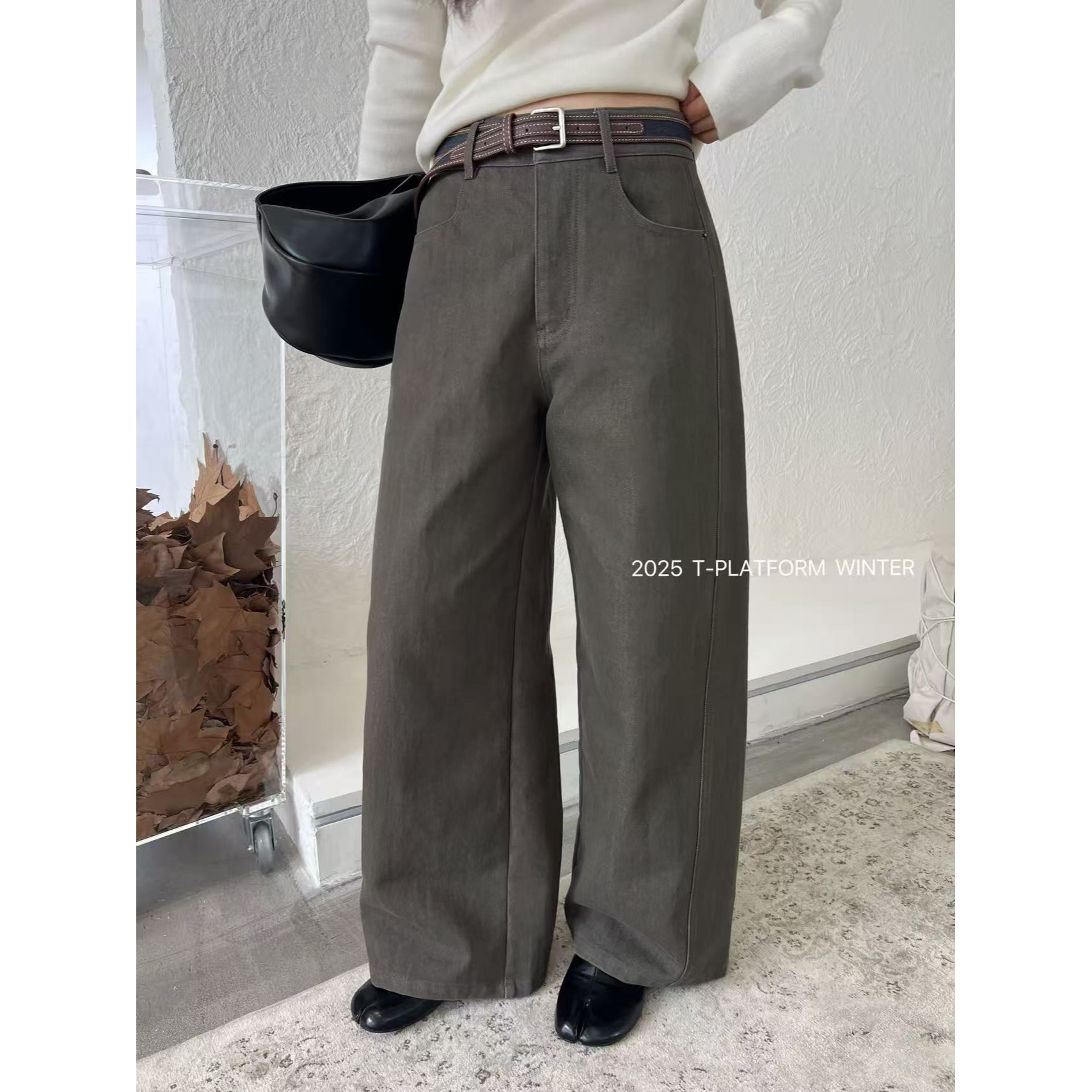 TT 福 （1tt83329#）简约款-直筒通勤百搭牛仔裤12-6