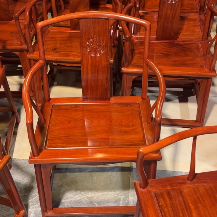 心***乐紫檀木类成套家具缅甸花梨木