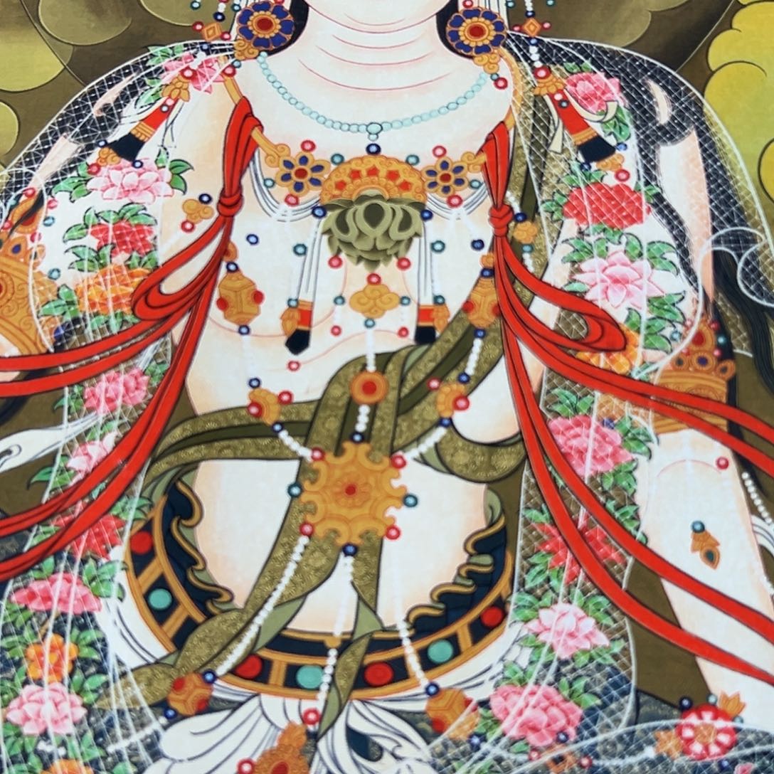 S***n卷轴画唐卡水月观音