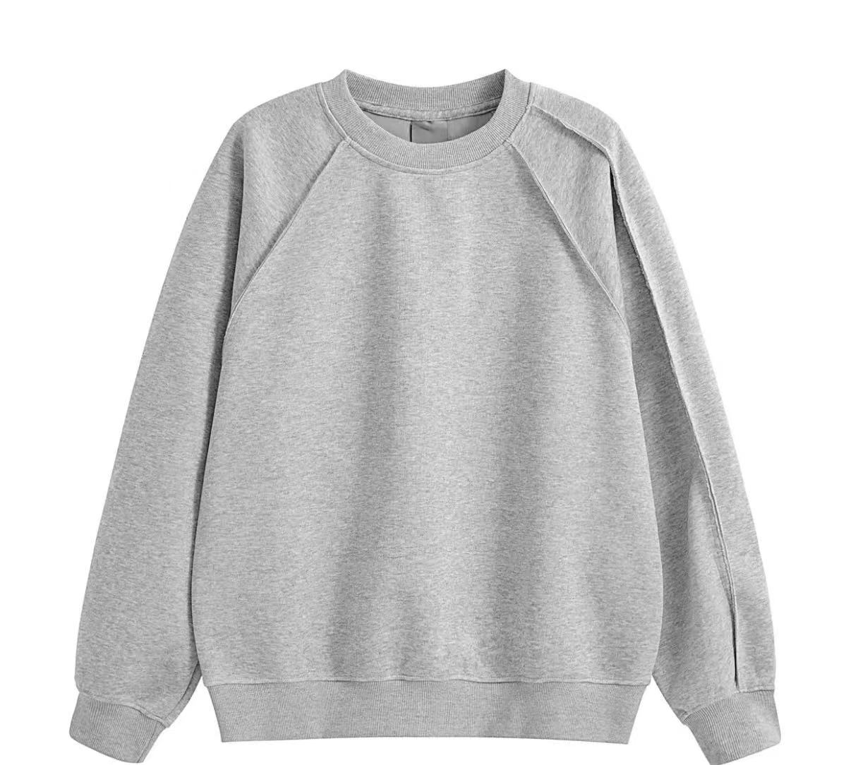 秋冬新款设计感拼接加厚加绒400G卫衣潮牌韩版宽松保暖打底上衣