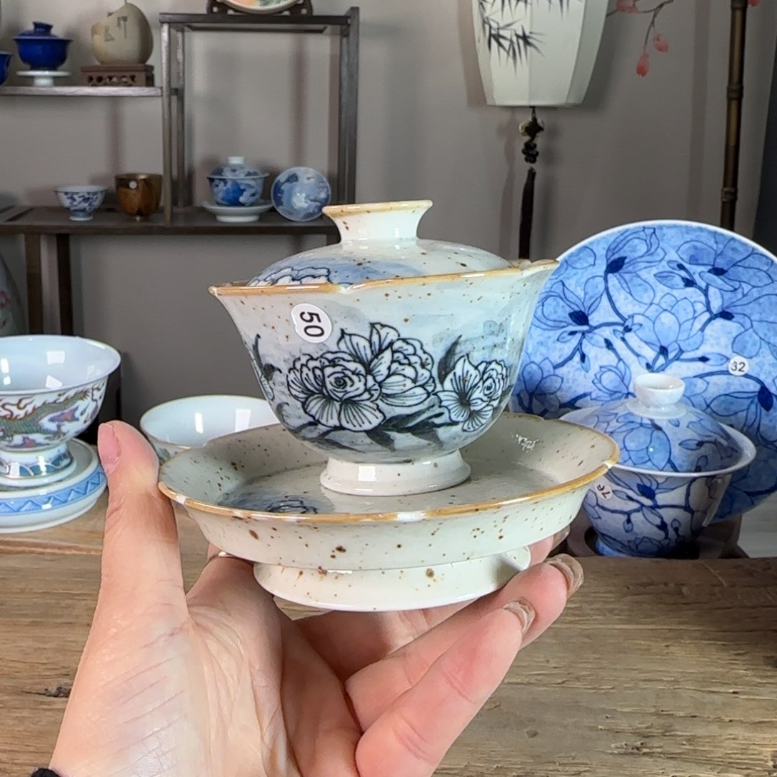 杯景德镇陶瓷柴烧多人