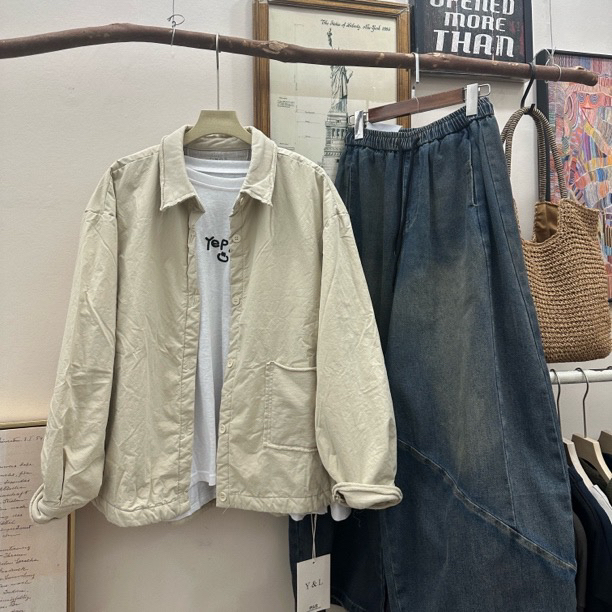 保暖常规款短外套百搭长袖系扣春季韩版潮流翻领女