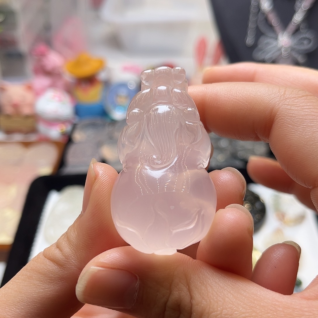 颈饰银S925镶嵌水晶今***雨粉水貔貅