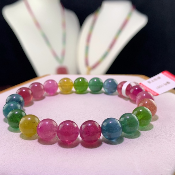 双色碧玺手链未镶嵌