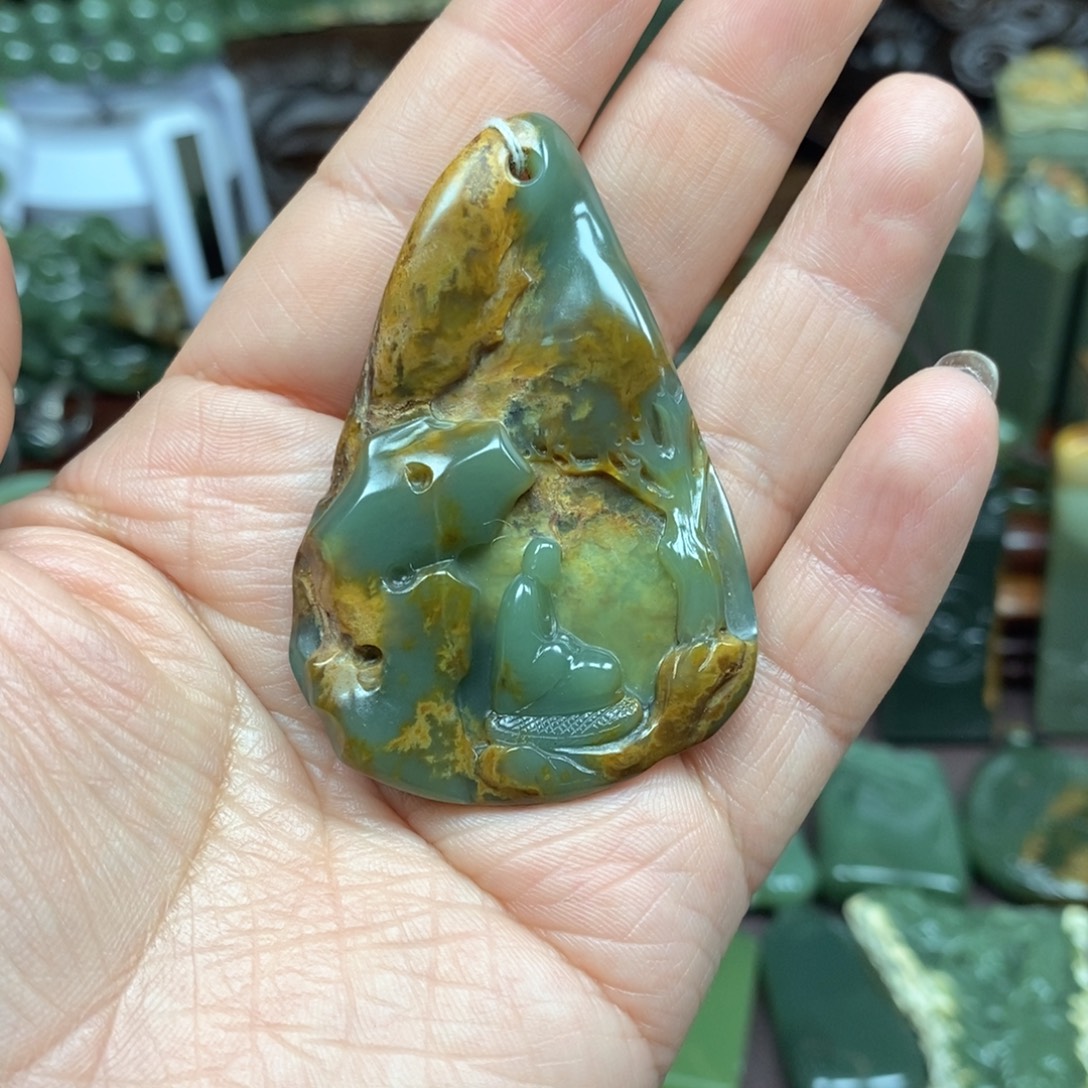 岫岩河磨玉（透闪石质玉）未镶嵌挂件