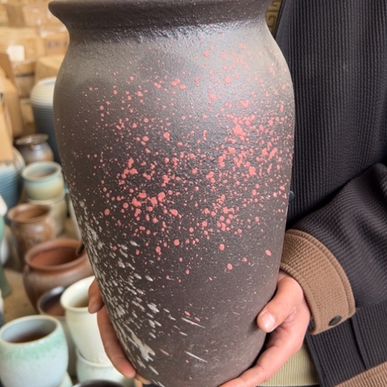 紫砂花盆高36口19————