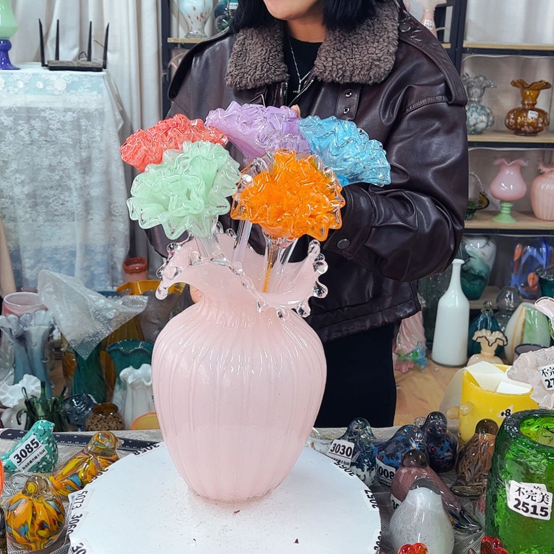6花1夜光瓶家悦琉璃工艺品
