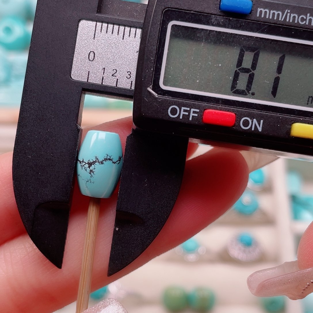 绿松石原矿银S925镶嵌