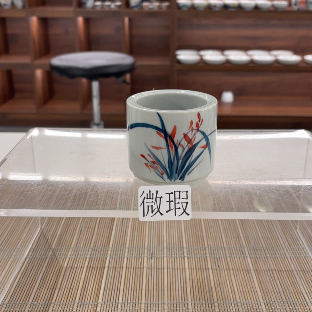 釉下手绘茶具微瑕