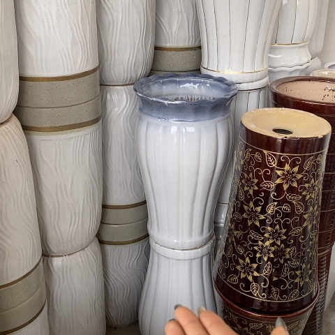 高腰花口渐变灰南瓜大号5个