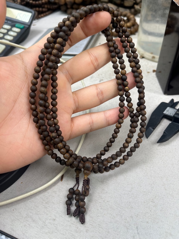 奇楠沉香张勺子沉水圆珠虫漏多圈卡5多样性发一条