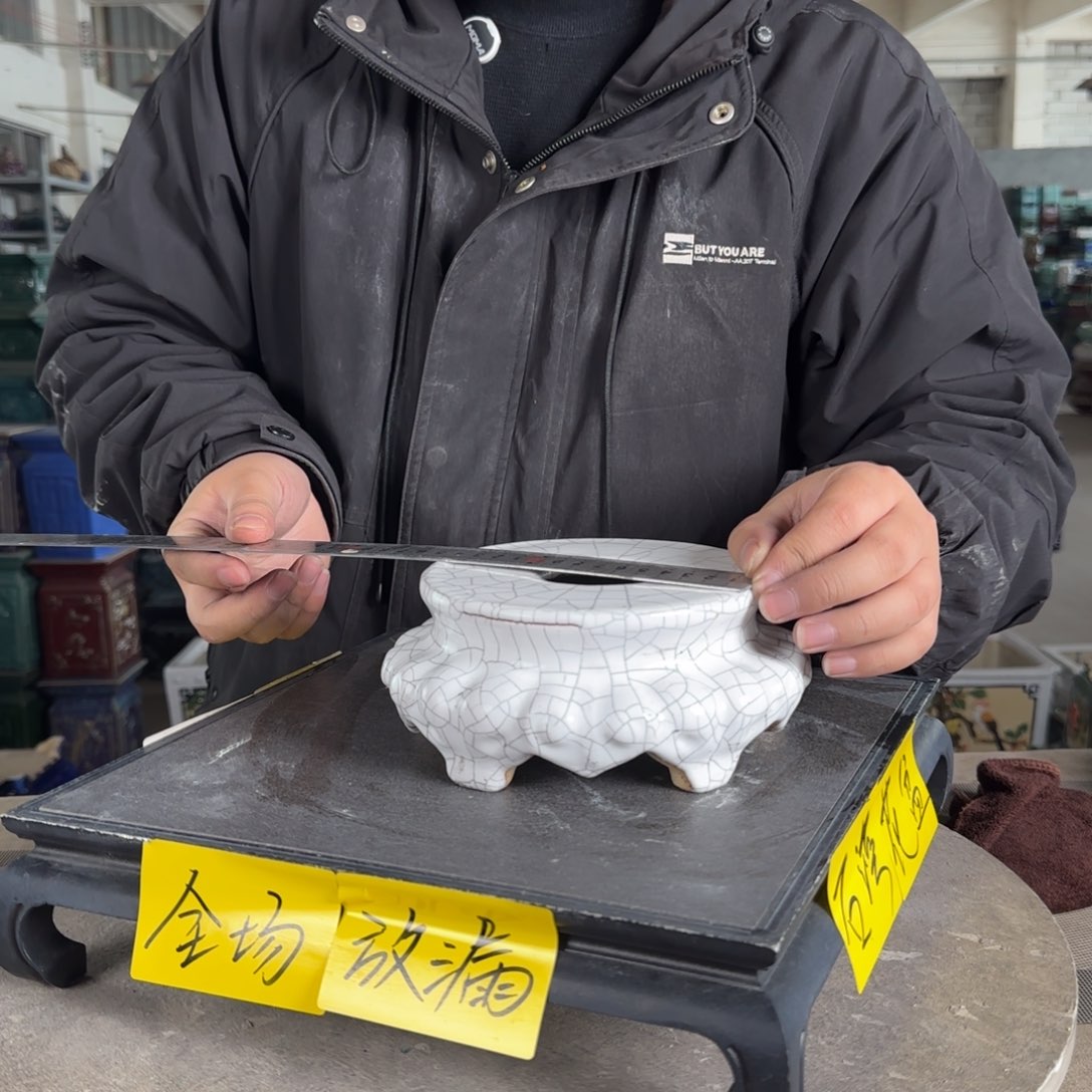 陶。一风堂石湾花盆 瑕疵