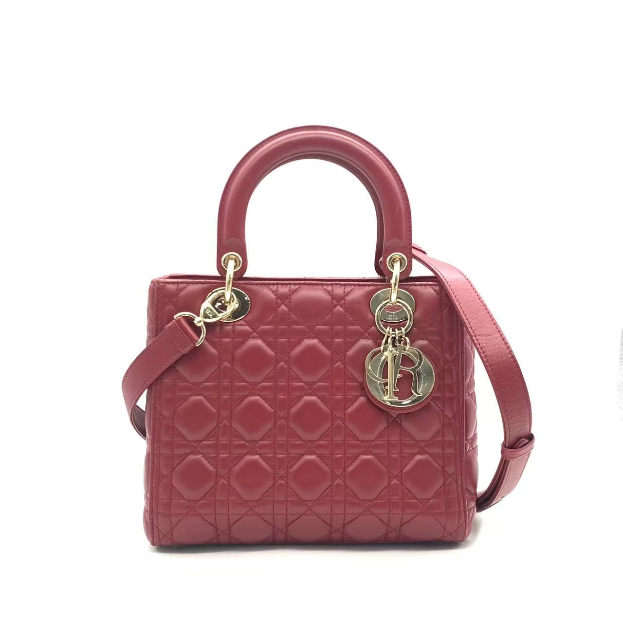 95新 DIOR/迪奥 【安则专属】红金五格戴妃包