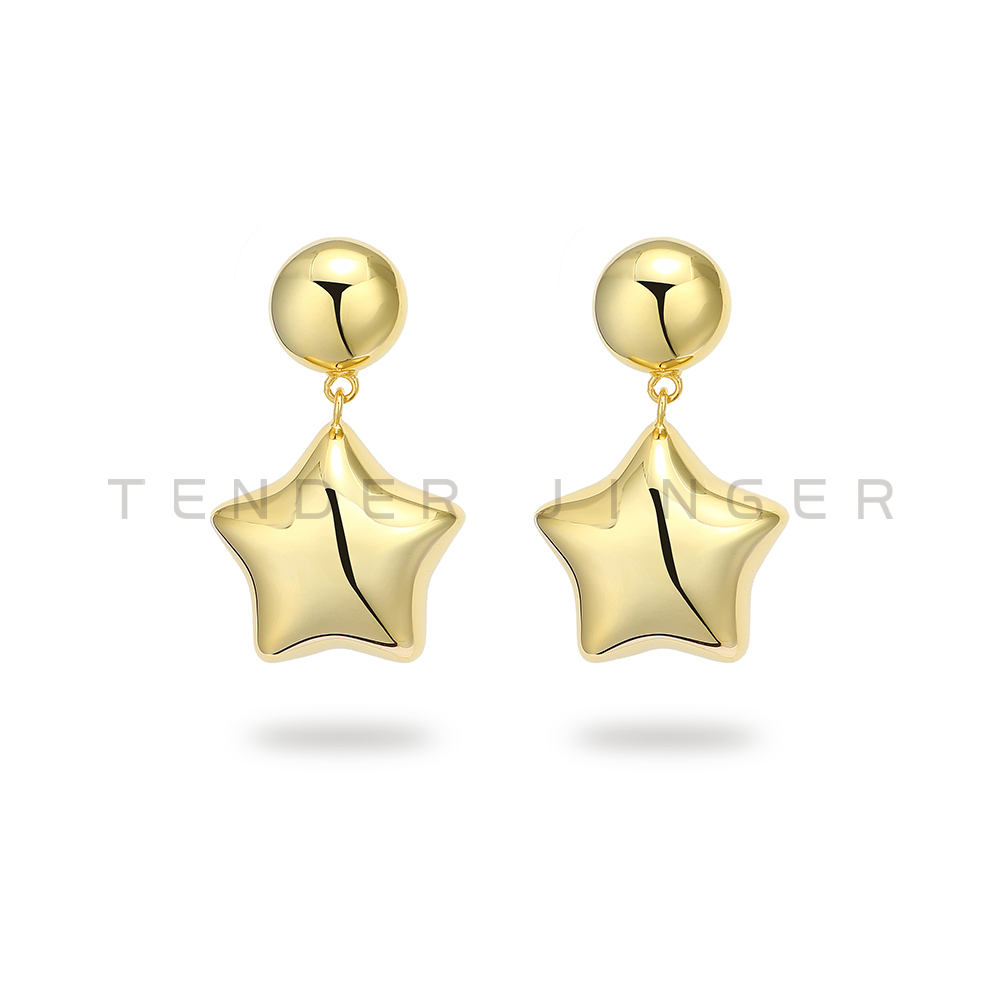 Tender Jinger 925银耳饰 ｜欧美【外.意大利】  空灵水滴星空耳饰
