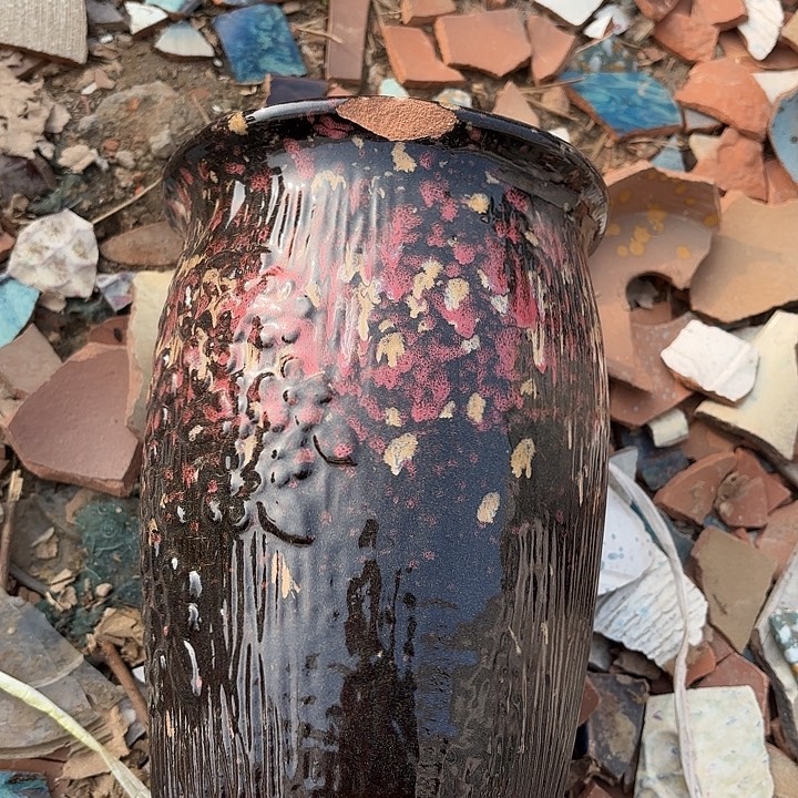 正品紫砂口16高24瑕疵