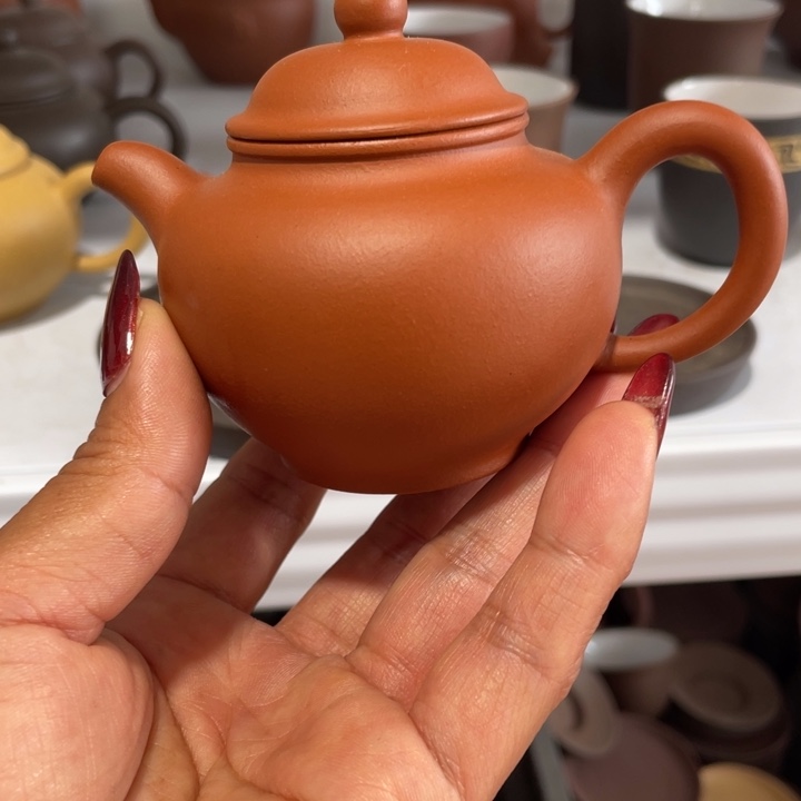 紫砂茶壶老朱泥掇只