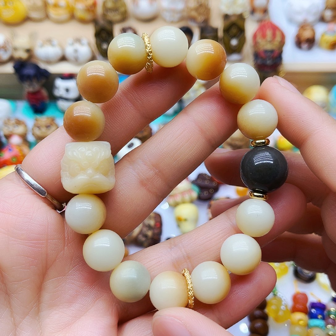 白玉菩提手串手工打磨手链