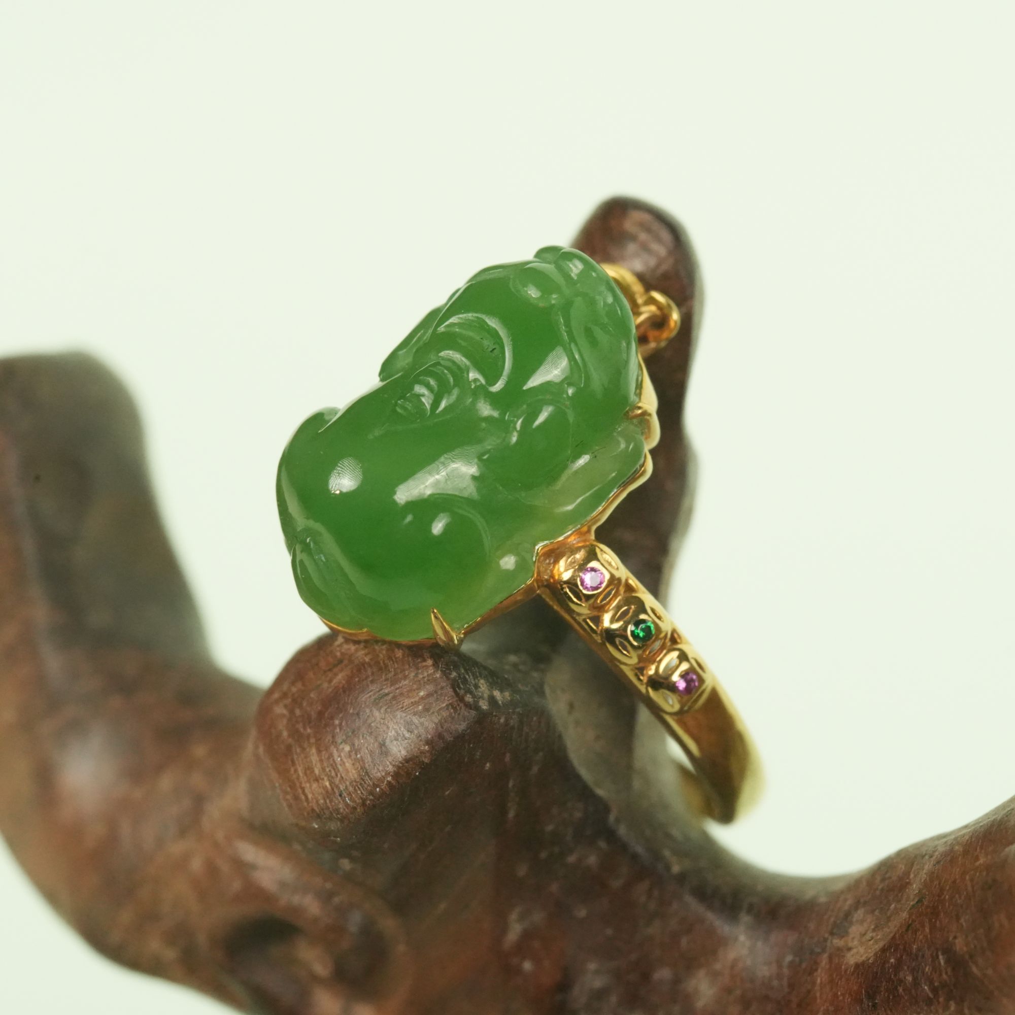 CYG054碧玉貔貅戒指（18K）