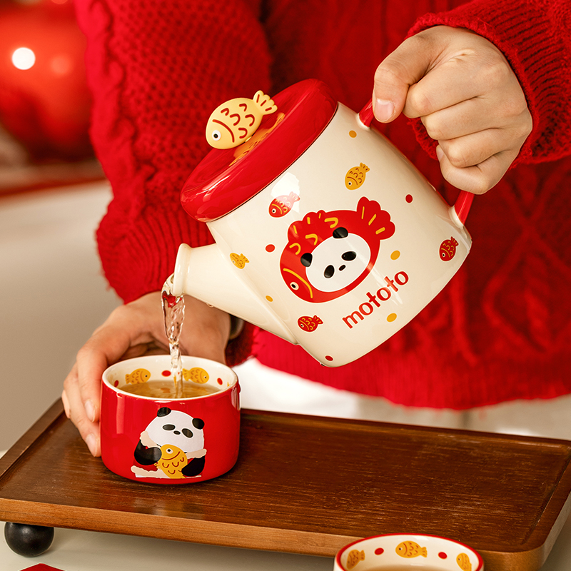 摩登主妇mototo泡茶壶马年新年圣诞礼物乔迁搬家新婚可爱茶具套装